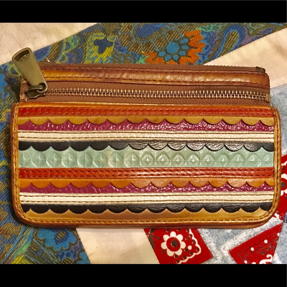 Fossil Patterned Clutch Purse